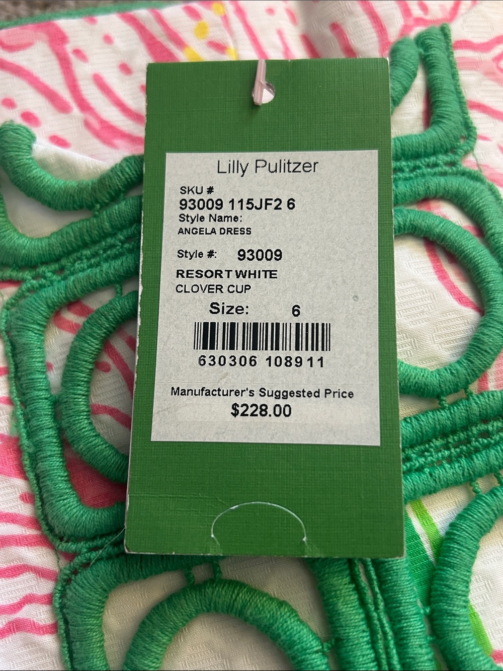 NWT $228 Lilly Pulitzer Angela Resort White Clover Cup Strapless Dress, Size 6 - Picture 10 of 11
